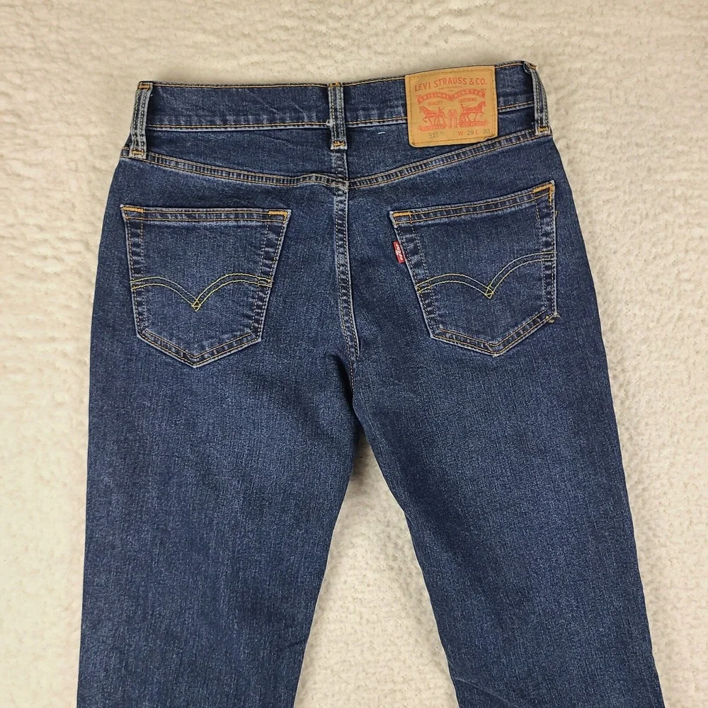 Levi's 511 Jeans Mens 29 x 30 Slim‎ Blue Warm Dark Wash